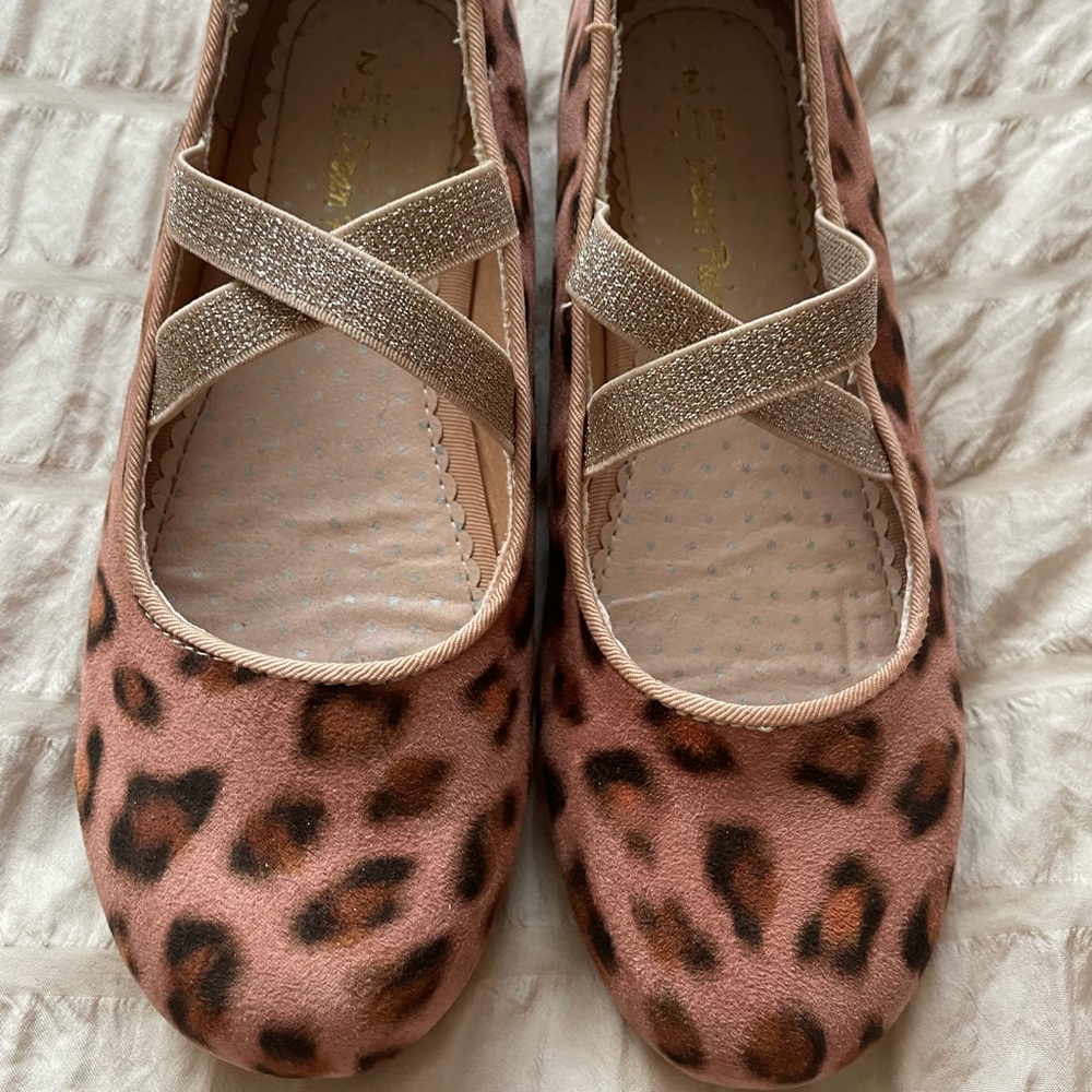 Leopard Print Kids Ballet Flats